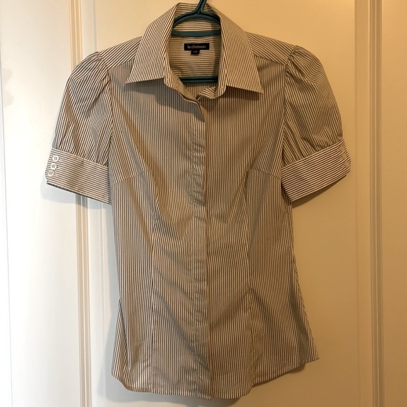 Cute office blouse, striped size XXS. - Picture 3 of 5